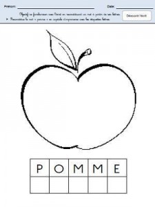 Reconstituer le mot pomme