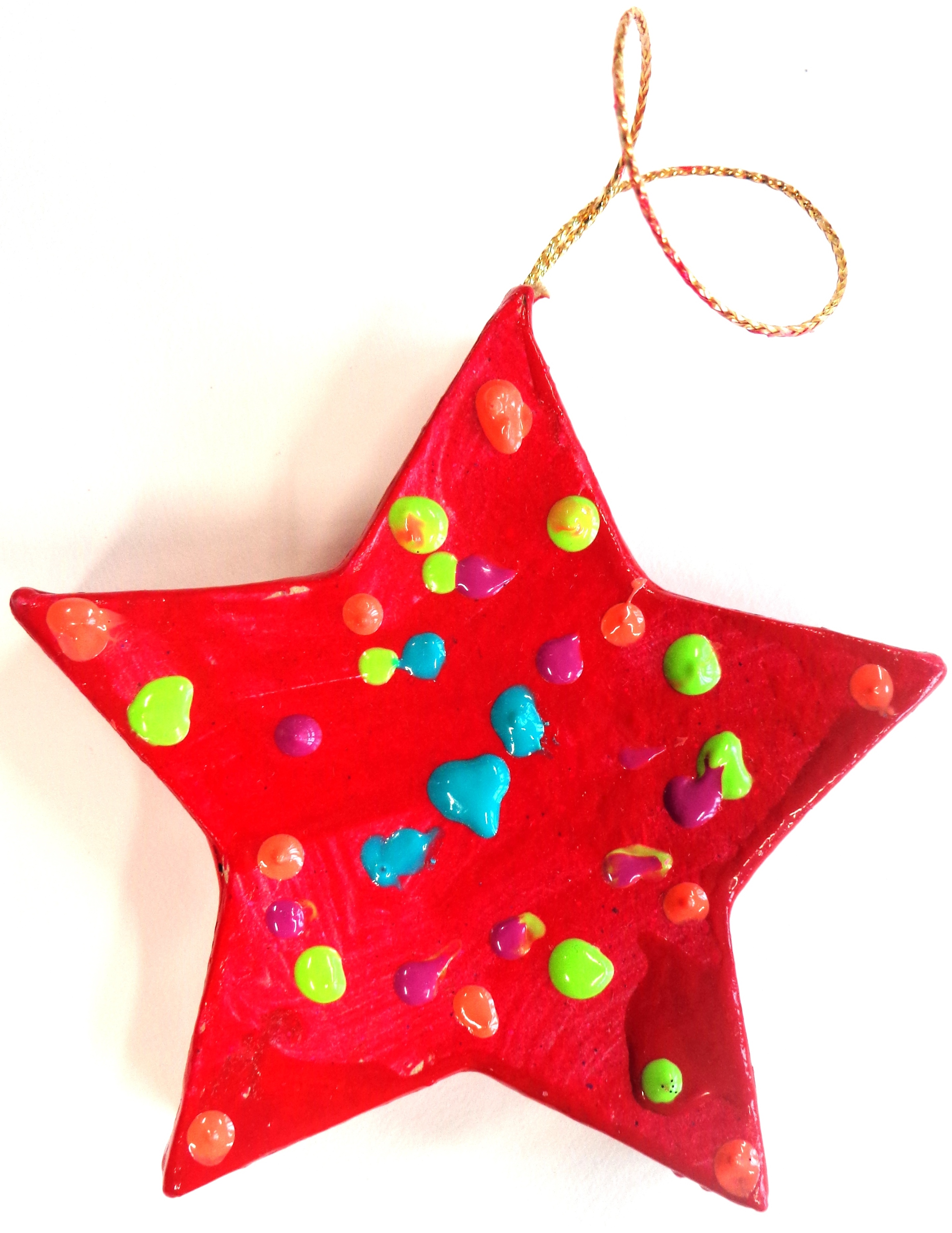 Etoile décorée idée de cadeau de Noël en maternelle
