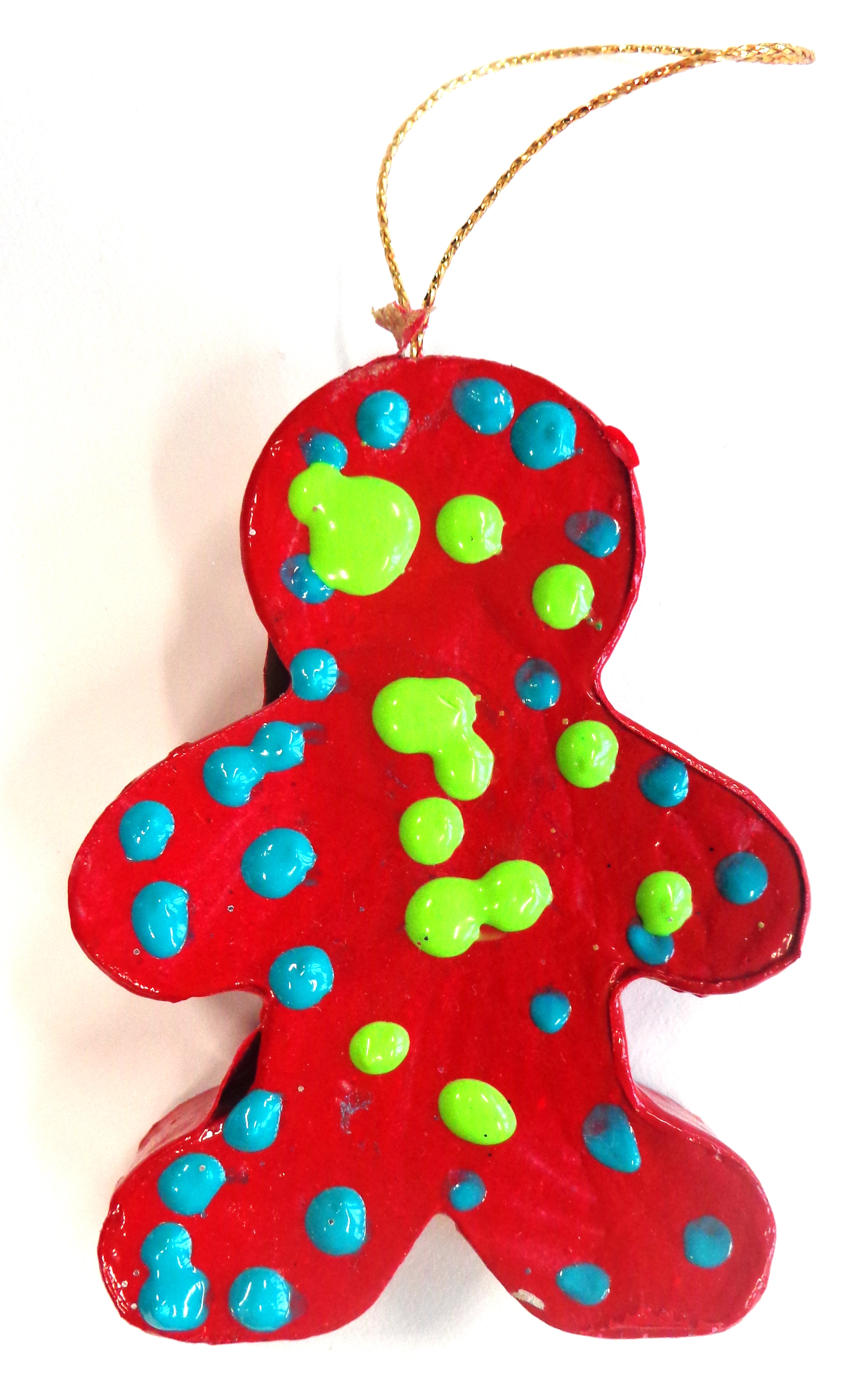 Petit bonhomme de pain d'épice décoré idée de cadeau de Noël en maternelle 