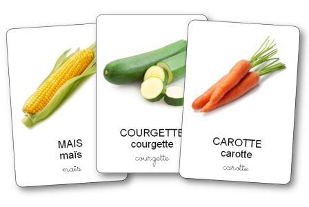 Imagier des légumes à imprimer