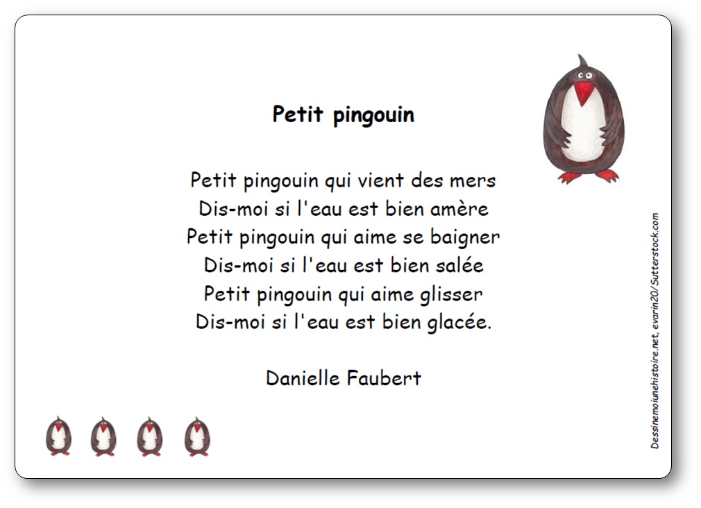 Comptine Petit pingouin de Danielle Faubert