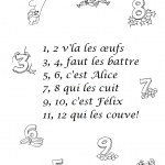 comptine 1, 2 v'là des œufs