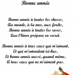 Comptine Bonne année
