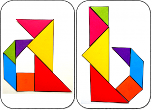 26 lettres de l'alphabet tangram gs lettres a et b