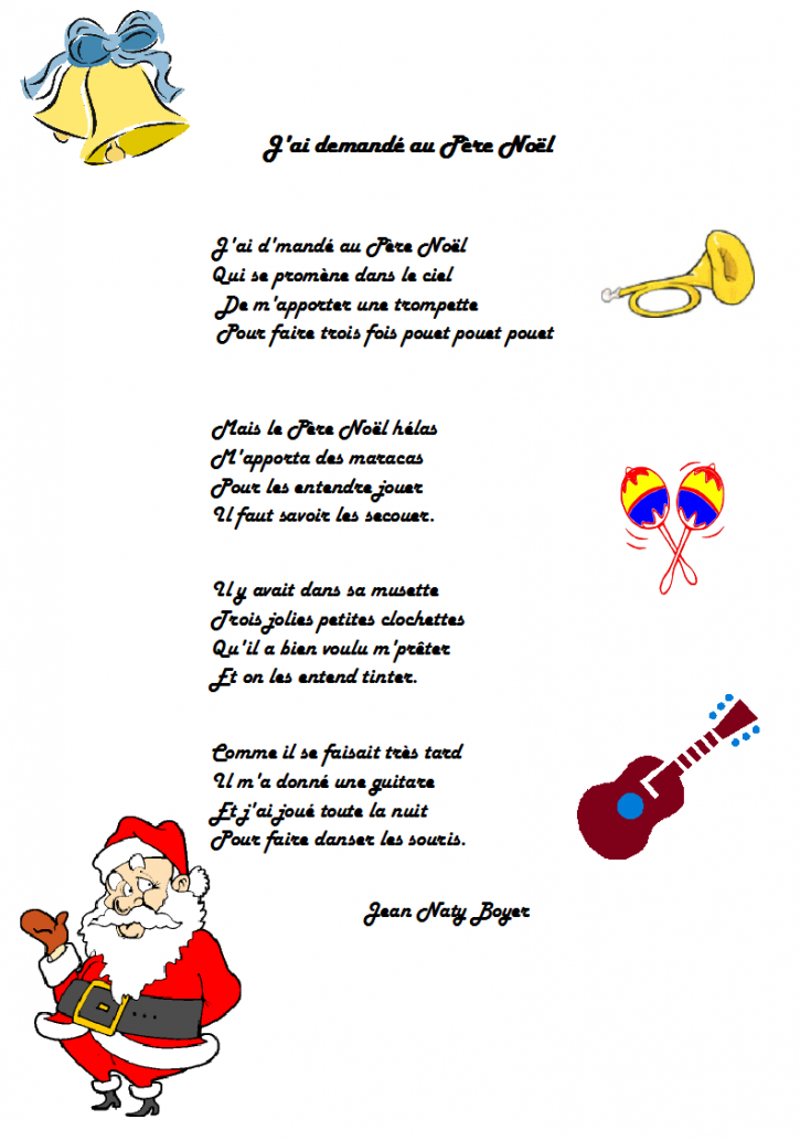 comptine j'ai demandé au père Noël