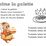 comptine j'aime la galette