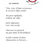 Comptine la rentrée
