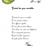 comptine y'avait des gros crocodiles