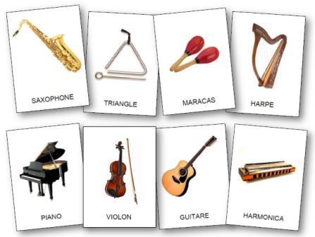 Référentiel d'images instruments de musique, imagier instruments de musique