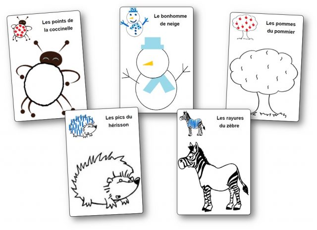 Fiches pour l'atelier pâte à modeler