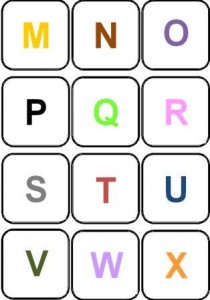 image jeu de mémory couleur des lettres majuscules