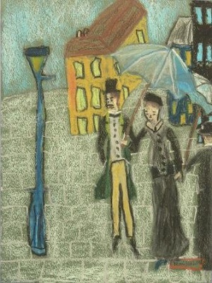 Gustave Caillebotte Rue de Paris temps de pluie production d'élève