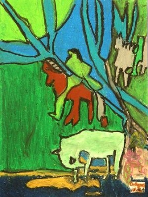 Paul Gauguin Le cheval blanc production d'élève
