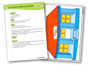 Jeu mathématiques numération pour des élèves de maternelle sur la rentrée des classes