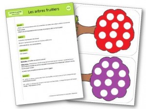 jeu de numération "Les arbres fruitiers"