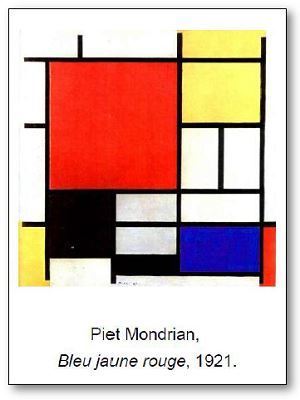 Piet Mondrian Bleu jaune rouge