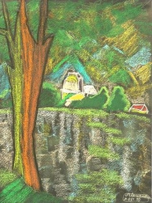 Paul Cézanne Le lac d'Annecy production d'élève