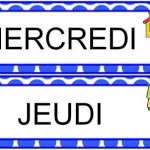 image étiquettes jours de la semaine