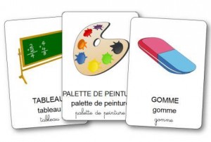 imagier du matériel scolaire à imprimer