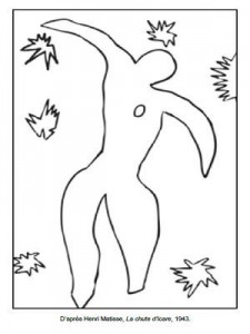 Coloriage Henri Matisse La chute d'Icare