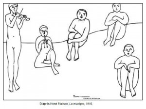 Coloriage Henri Matisse La musique 1910
