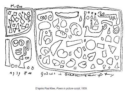 Coloriage Paul Klee Poem in picture script