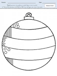 Termine les décorations de la boule de Noël Activités Noël maternelle