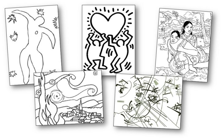 Coloriages d'oeuvre d'artistes peintres