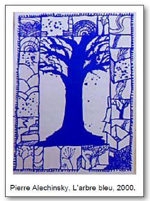 Pierre Alechinski L'arbre bleu