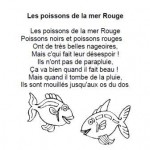 Comptine Les poissons de la mer Rouge