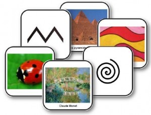 Jeu de mémory des formes graphiques