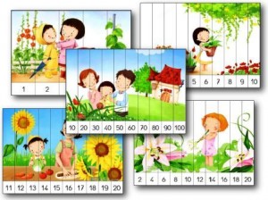 Puzzles numériques maternelle à imprimer counting number puzzles