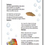 Comptine pour enfants sur la pluie, l'eau et l'automne Gouttes goutelettes de pluie