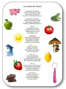 Comptine pour apprendre les couleurs à la maternelle Les couleurs de Titounis