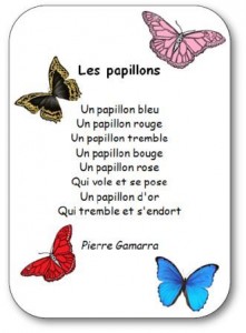 Comptine pour apprendre les couleurs en maternelle Les papillons