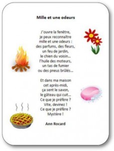 Retrouvez plein de comptines illustrées sur le corps et les cinq sens à imprimer. Comptine illustrée sur le sens de l'odorat Mille et une odeurs