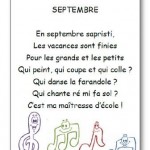 Septembre comptine sur la rentrée de septembre
