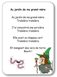 Comptine Au jardin de ma grand-mère