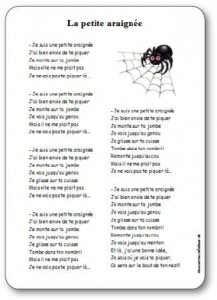 Comptine La petite araignée