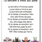 Comptine La sorcière a froid aux pieds