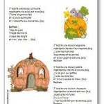Comptine pour enfants maternelle, cycle 2, sur le thème d'Halloween et des citrouilles. Comptine J'habite une maison citrouille