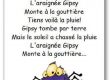 Comptine pour enfants maternelle, cycle 2, sur le thème d'Halloween et des araignées. Comptine L'araignée Gipsy