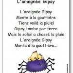 Comptine pour enfants maternelle, cycle 2, sur le thème d'Halloween et des araignées. Comptine L'araignée Gipsy