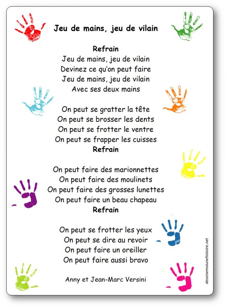 Chanson à gestes Jeu de mains Jeu de vilain d'Anny et Jean-Marc Versini