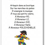 Comptine cycle 1 sur le personnage d'Arlequin