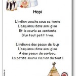 Comptine Hopi, comptine sur les indiens