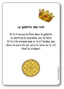 Comptine La galette des rois