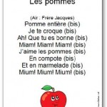Comptine enfant sur les pommes, comptine pomme maternelle, comptine ps, ms, gs sur les pommes