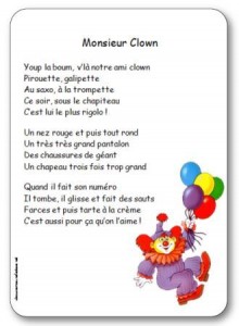 Comptine Monsieur Clown