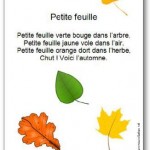 Comptine automne maternelle sur une petite feuille, comptine petite feuille enfant, ps, ms, gs